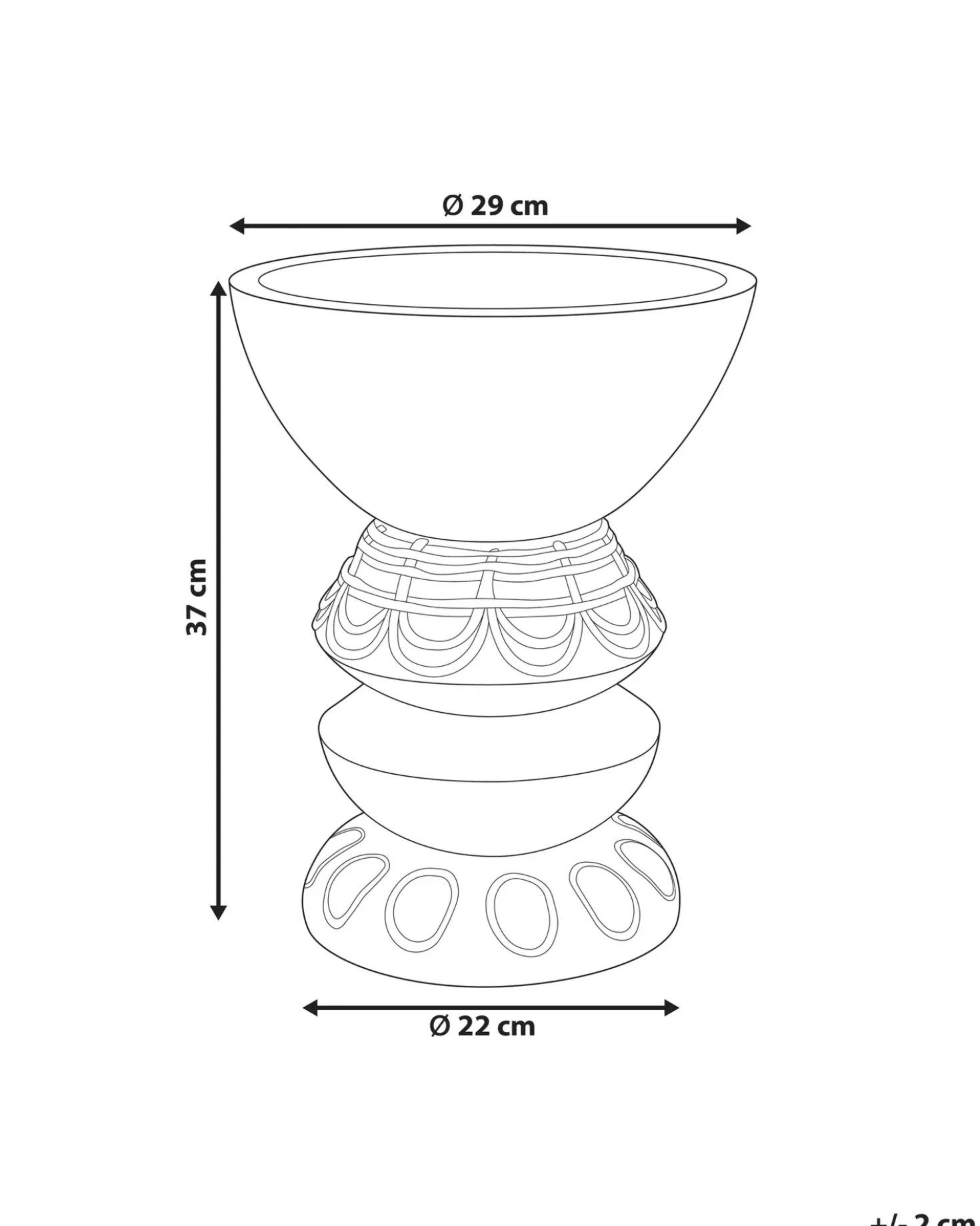 Vaso per piante DISPORUM 29 cm Marrone chiaro