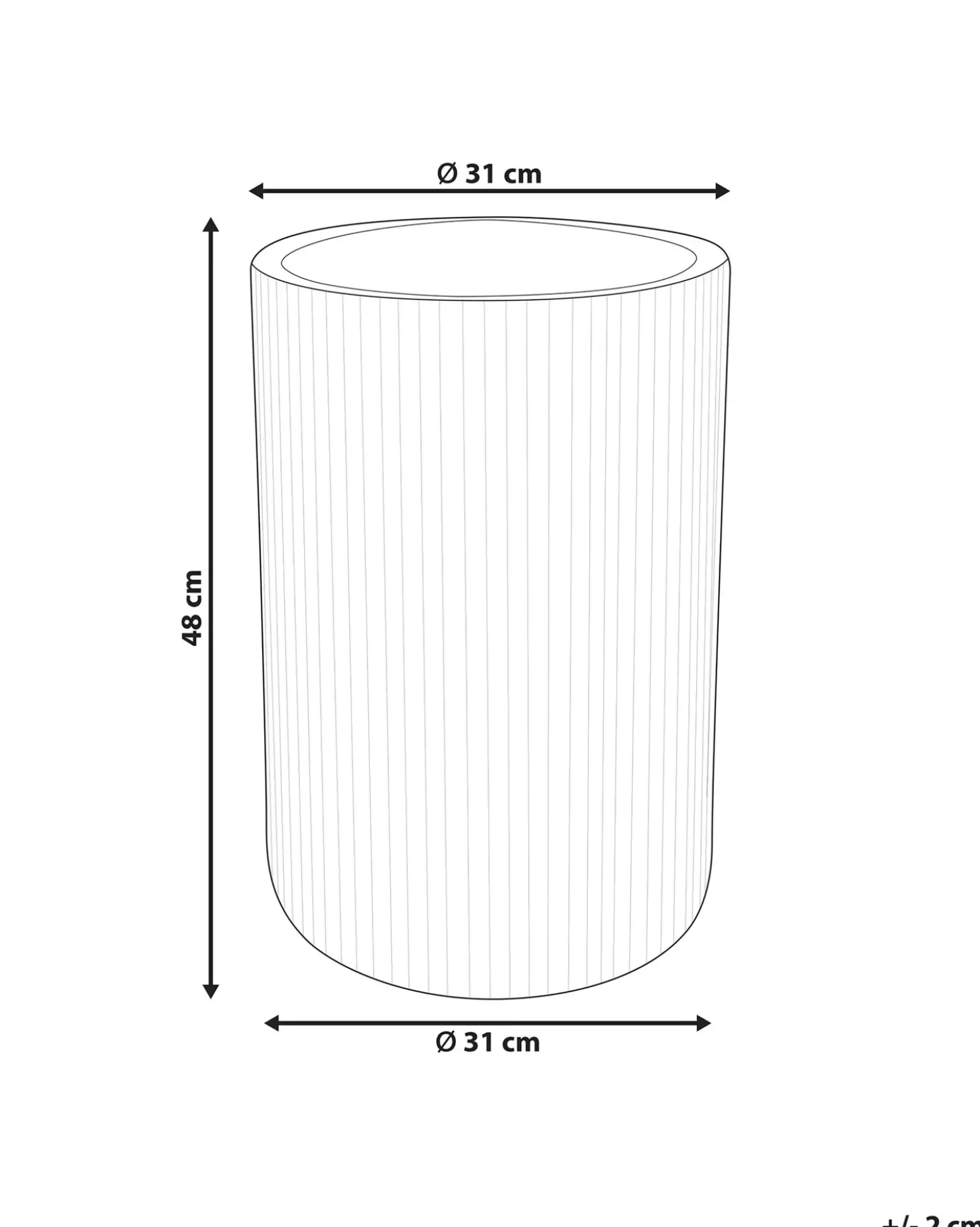Vaso per piante EANTIO 30 cm Marrone