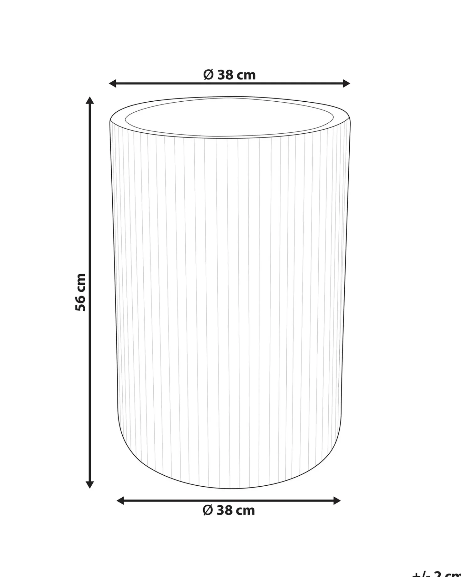 Vaso per piante EANTIO 37 cm Marrone