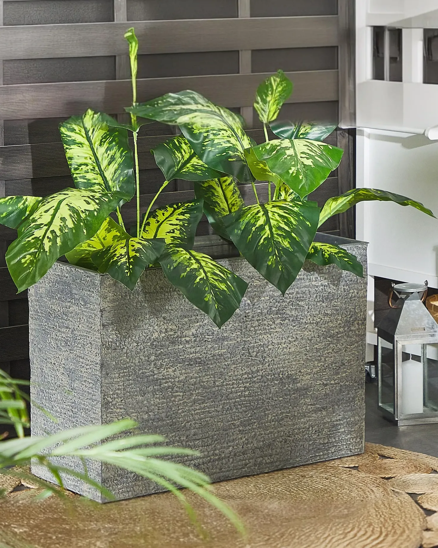 Vaso per piante EDESSA 80 cm Grigio