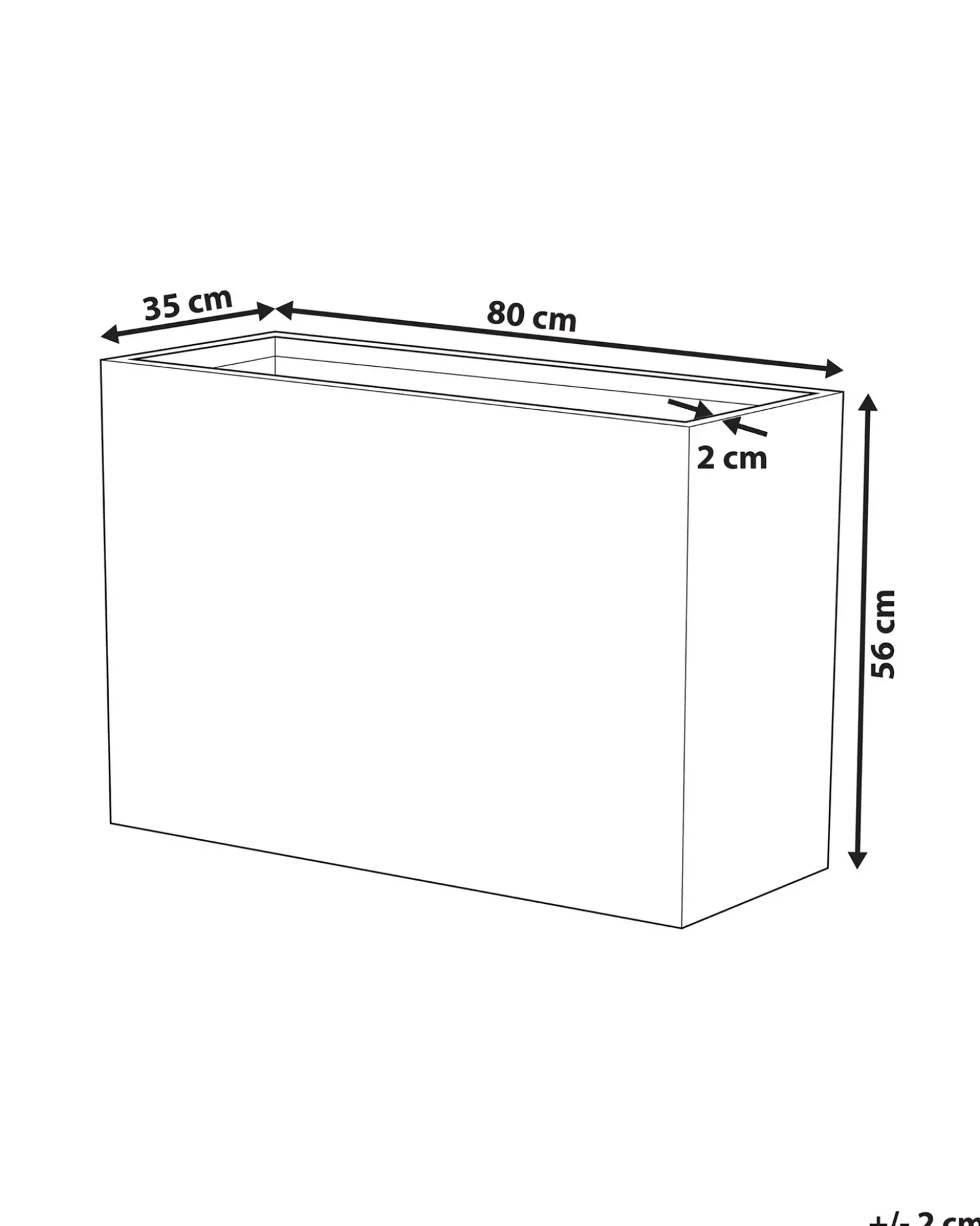 Vaso per piante EDESSA 80 cm Grigio