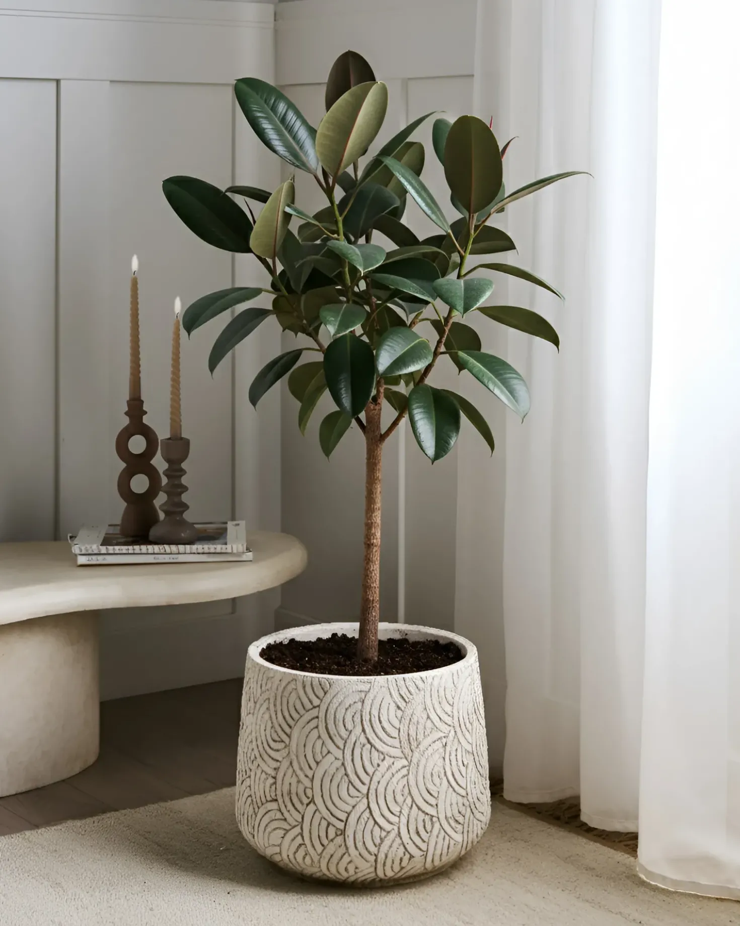 Vaso per piante ERIROS 31 cm Beige chiaro