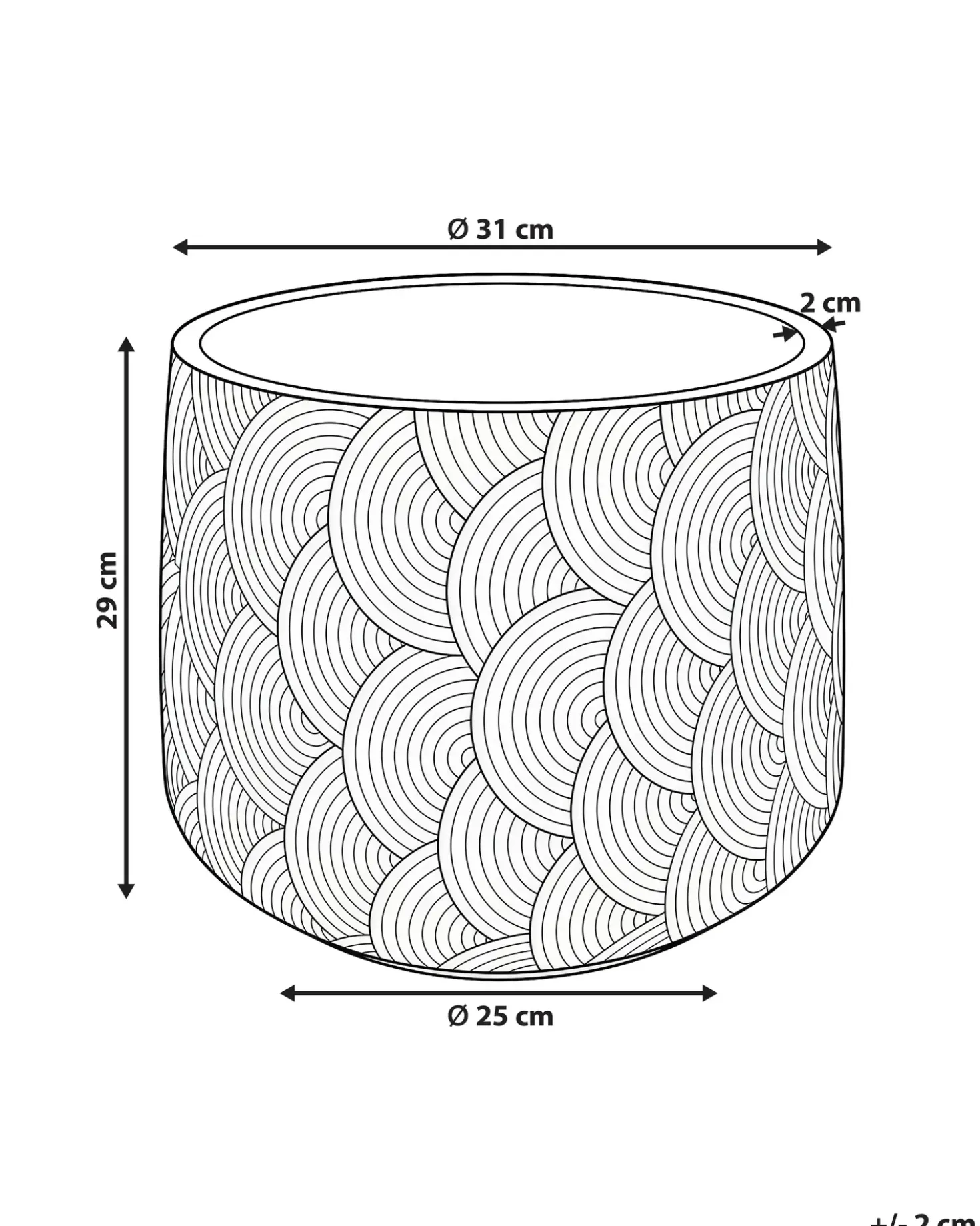 Vaso per piante ERIROS 31 cm Beige chiaro