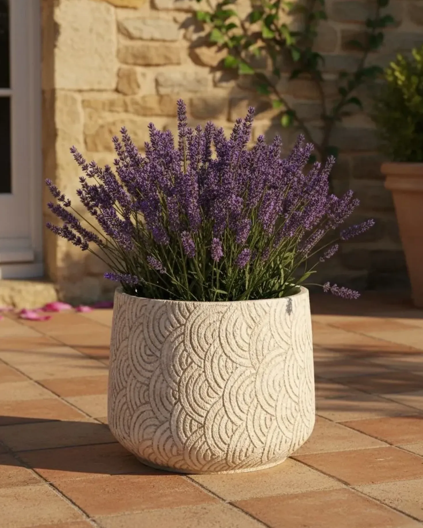 Vaso per piante ERIROS 31 cm Beige chiaro