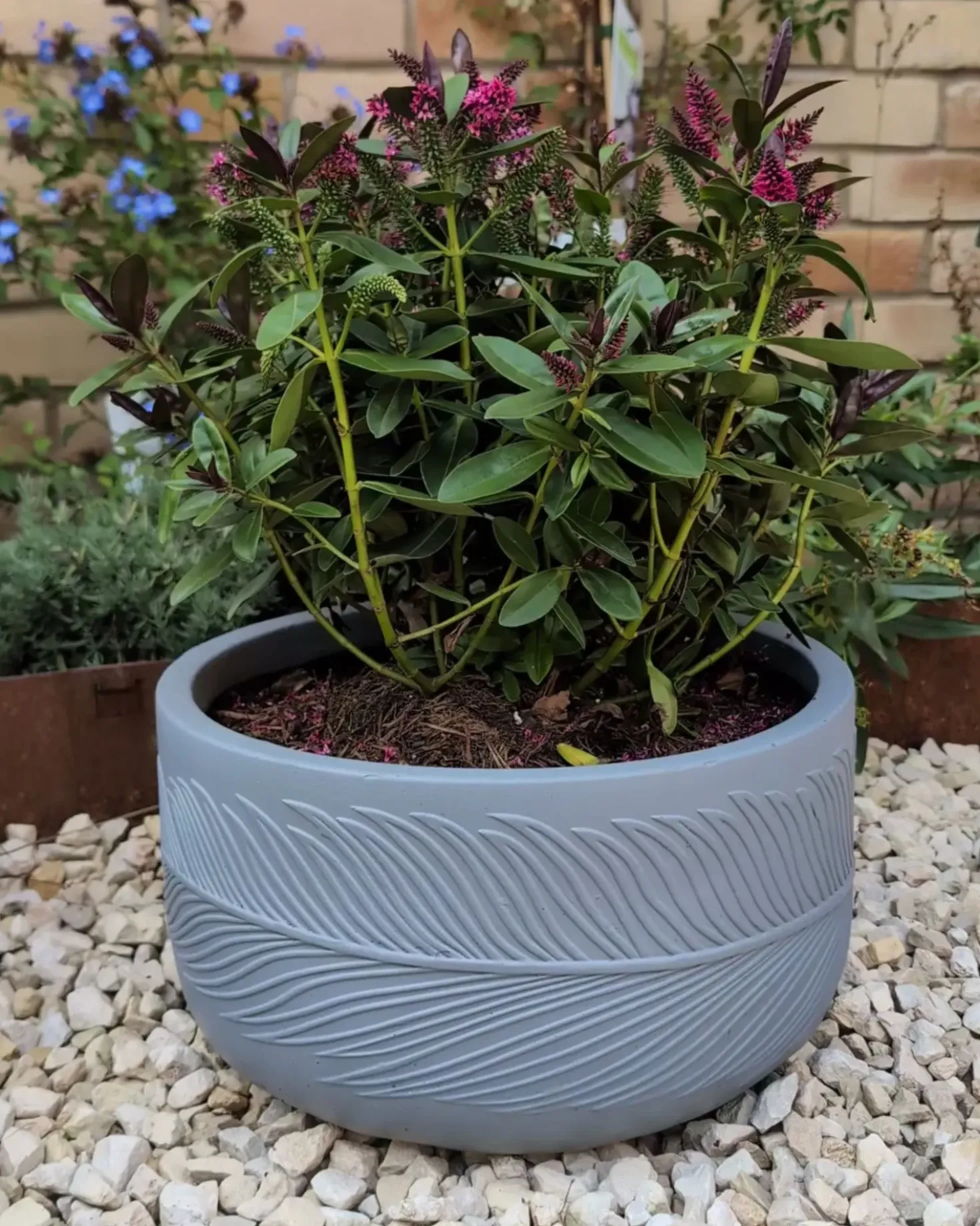 Vaso per piante FTERO 35 cm Grigio