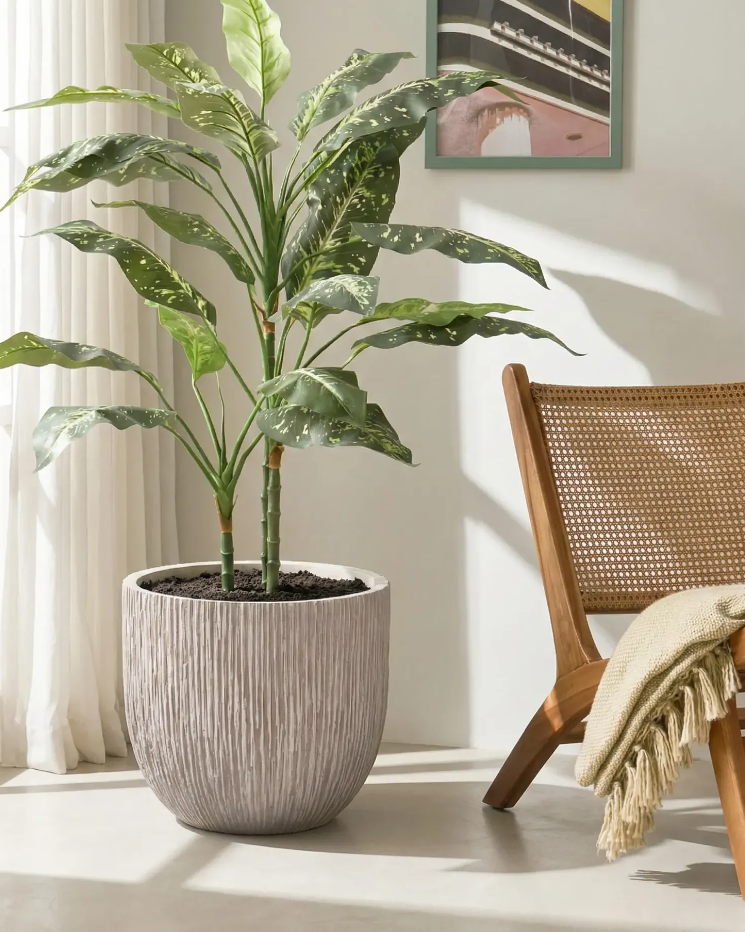 Vaso per piante HANYUE 42 cm Beige chiaro