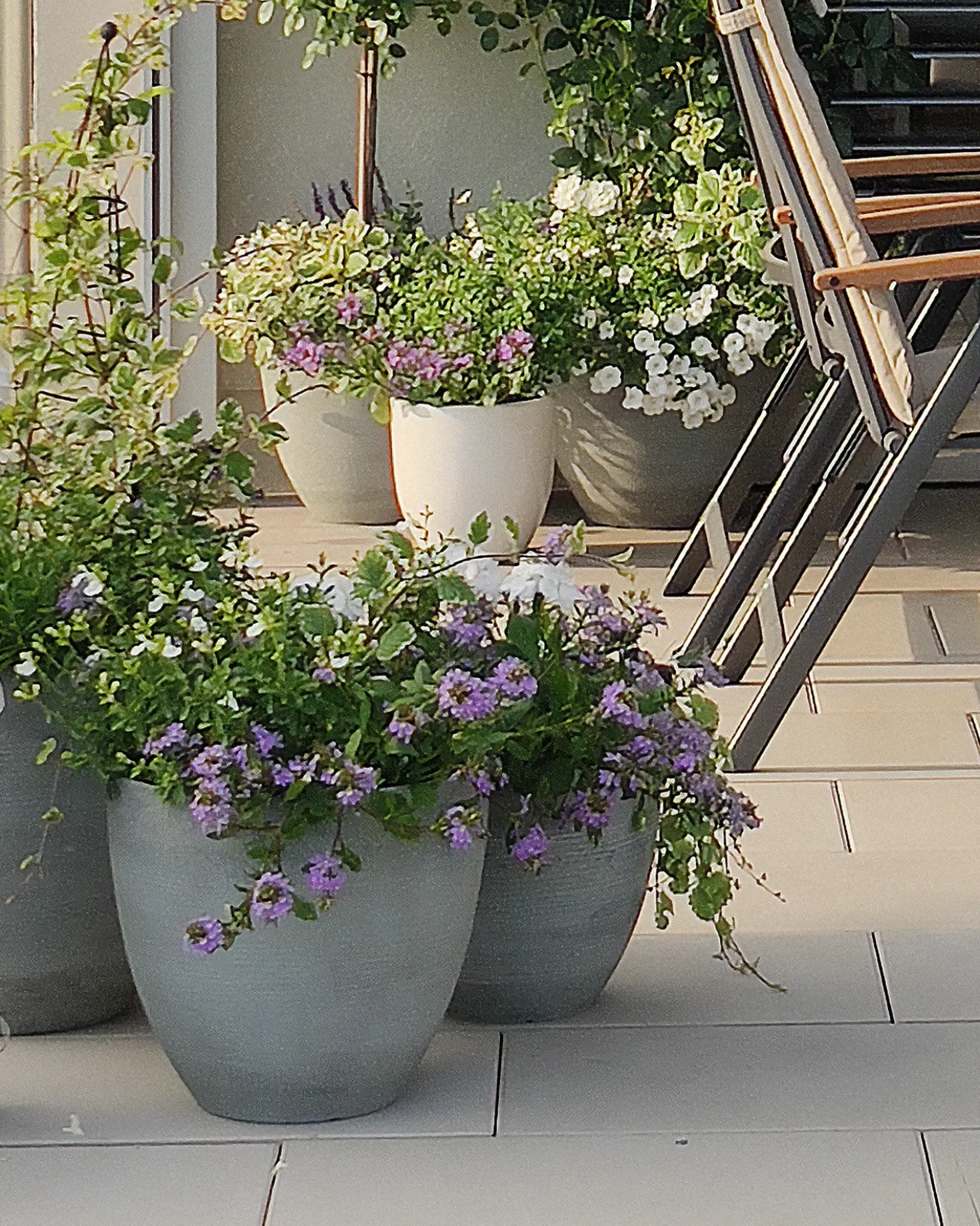 Vaso per piante KANNIA 46 cm Grigio chiaro