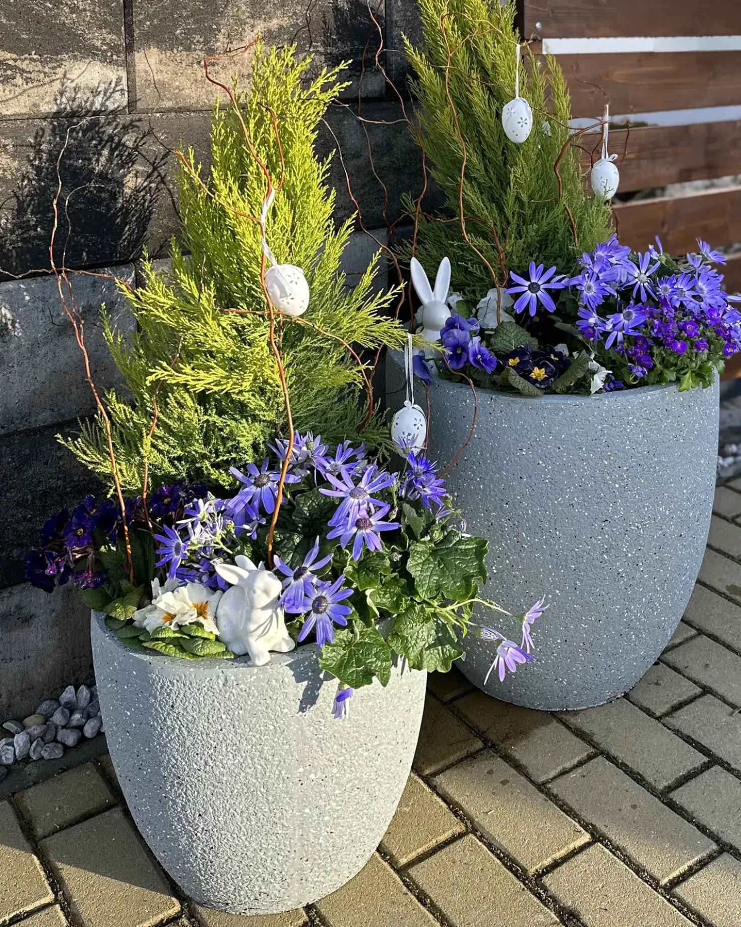 Vaso per piante KANNIA 46 cm Grigio chiaro