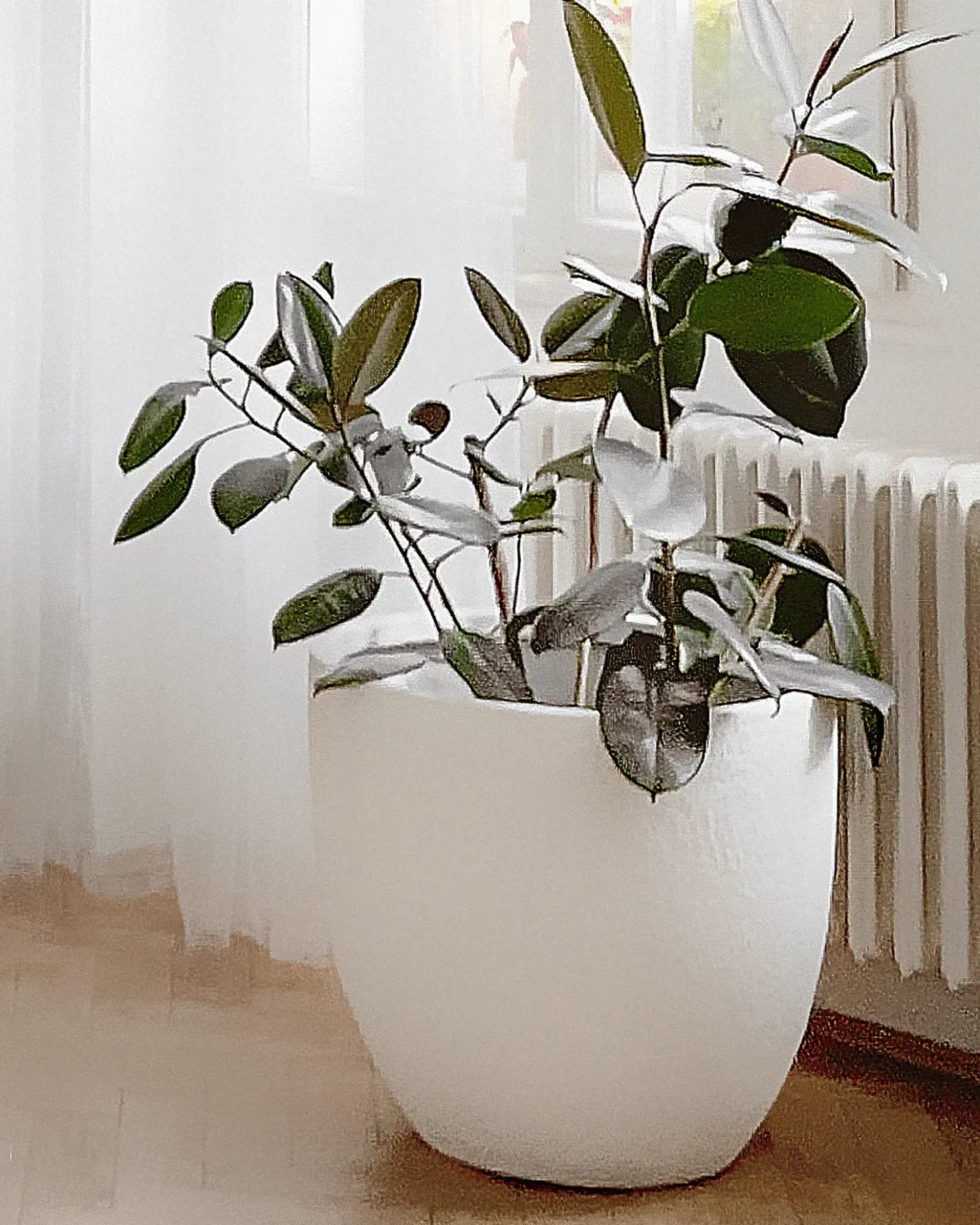 Vaso per piante KANNIA 55 cm Bianco