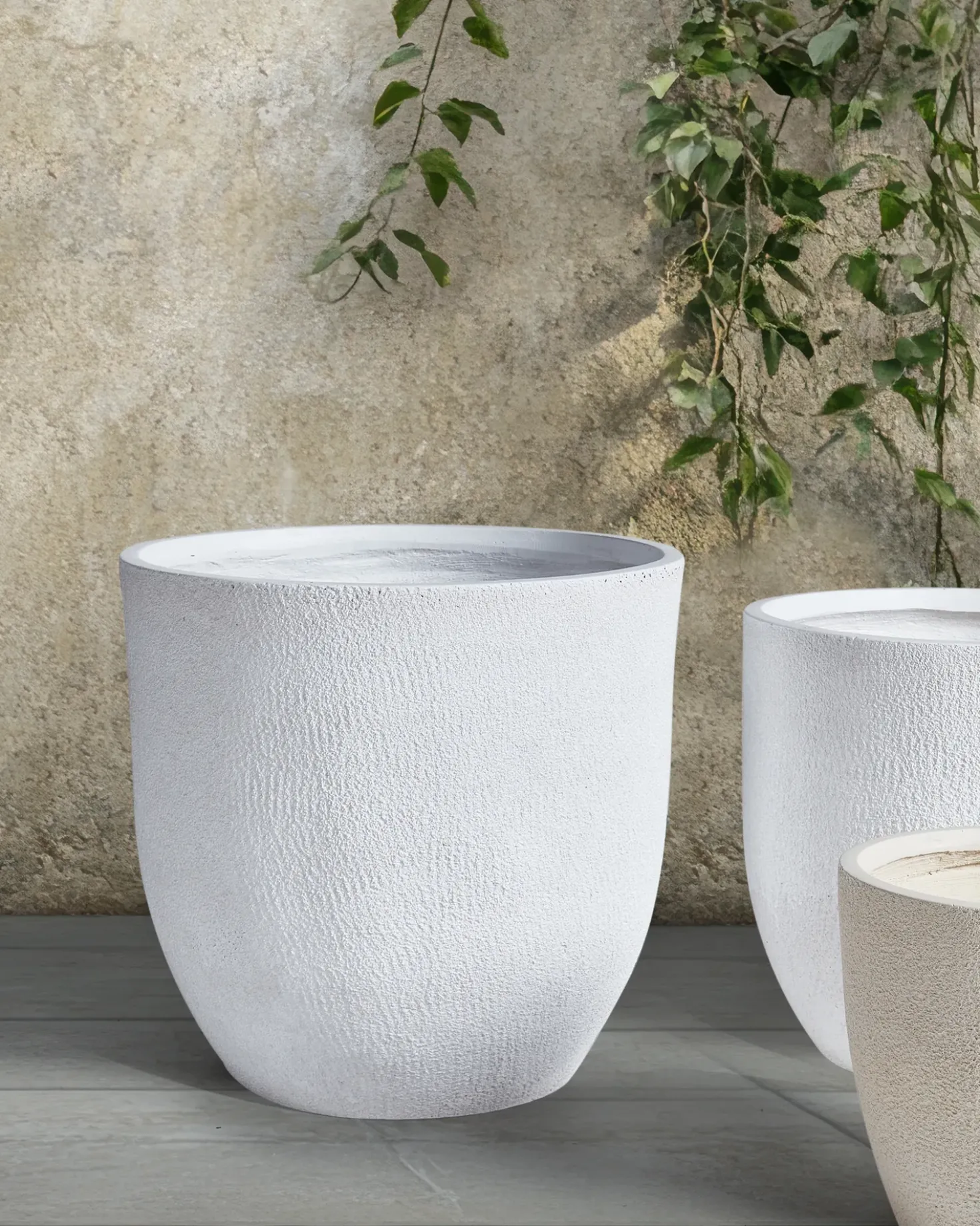 Vaso per piante KANNIA 55 cm Bianco