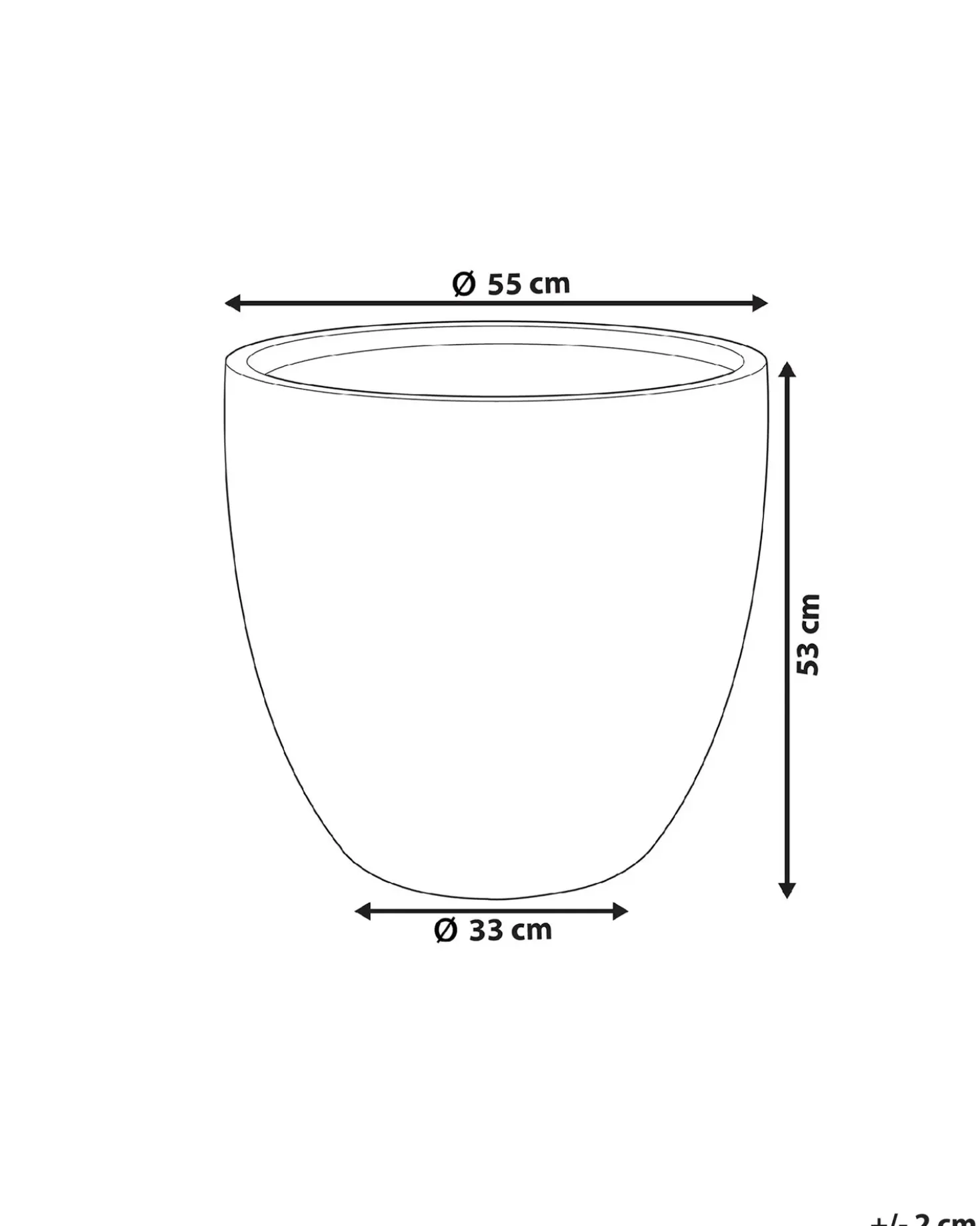 Vaso per piante KANNIA 55 cm Bianco