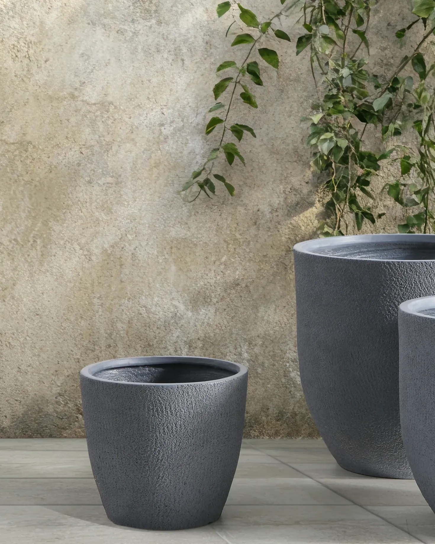 Vaso per piante KANNIA 36 cm Grigio chiaro