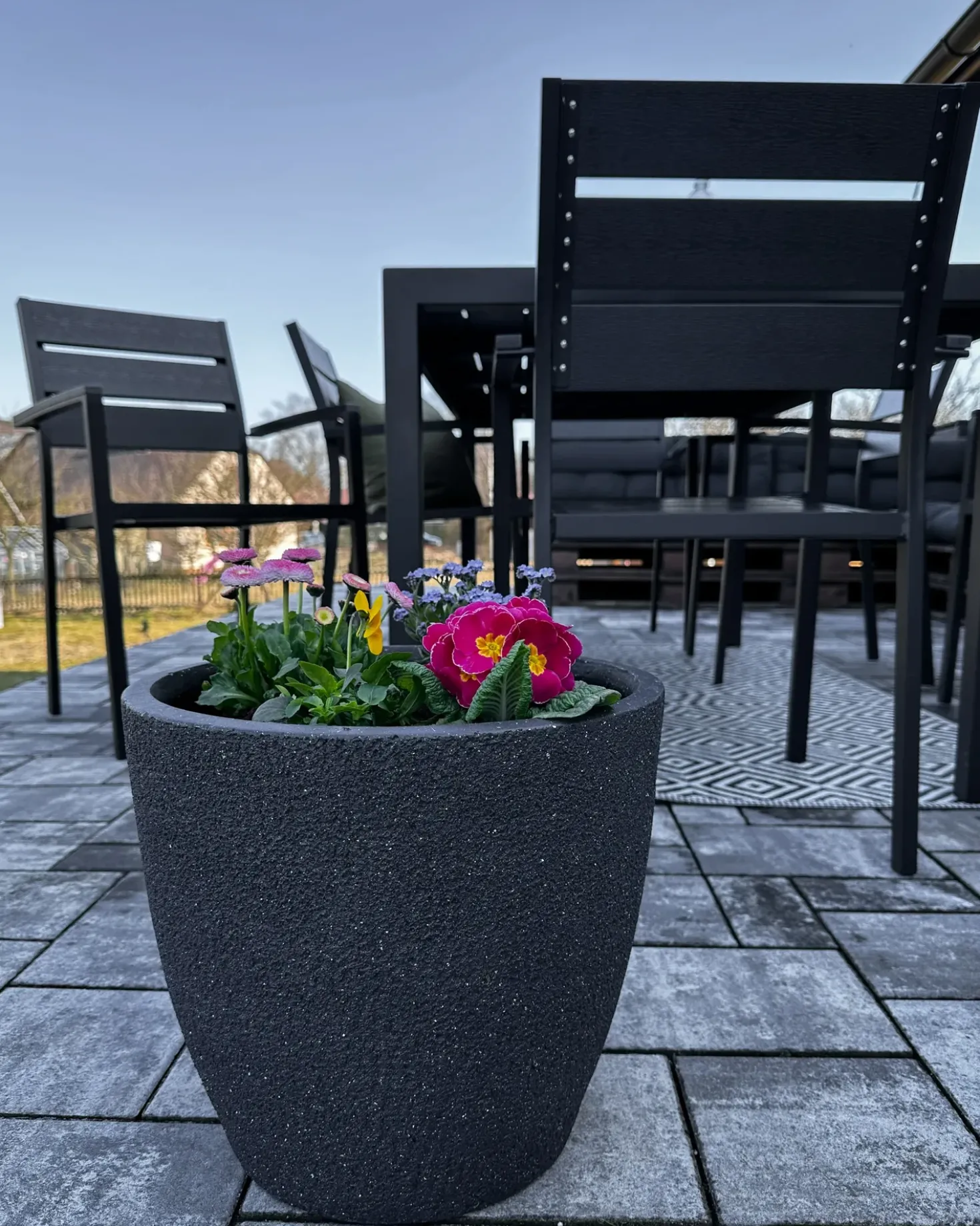 Vaso per piante KANNIA 36 cm Grigio grafite