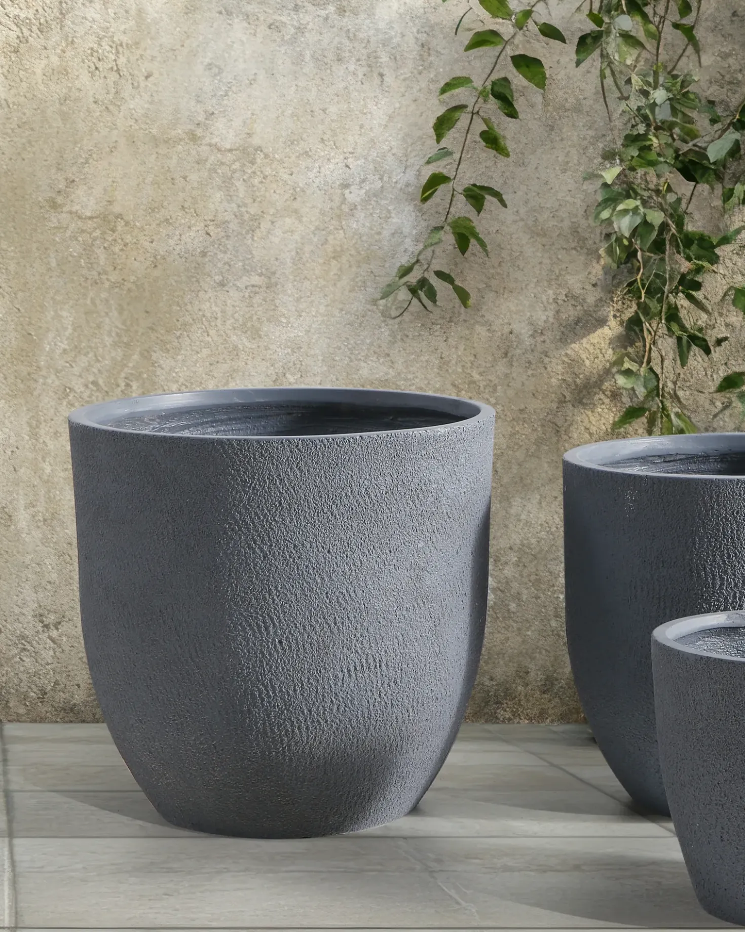 Vaso per piante KANNIA 55 cm Grigio chiaro