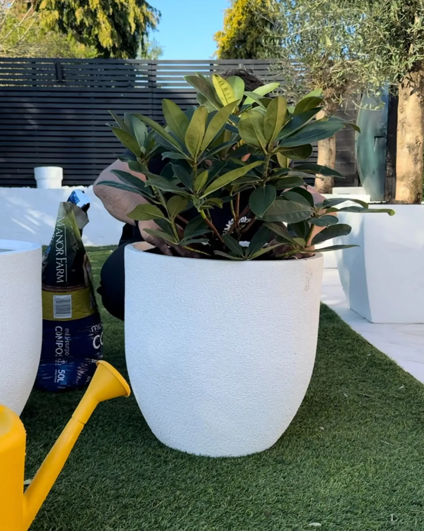 Vaso per piante KANNIA 46 cm Bianco