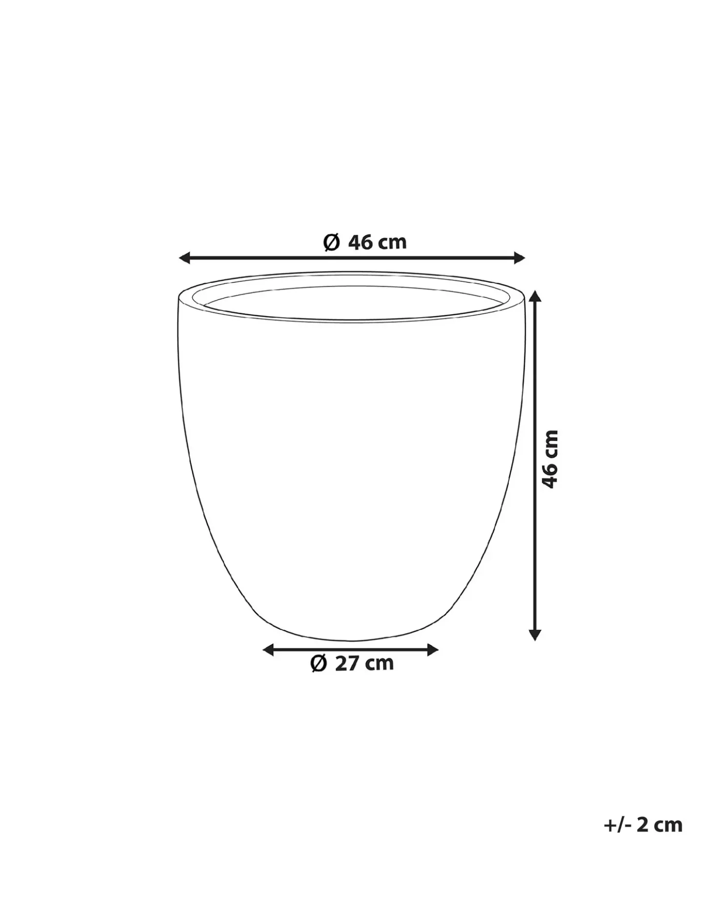Vaso per piante KANNIA 46 cm Bianco