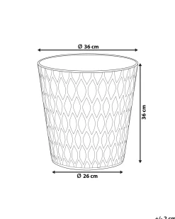 Vaso per piante LAVRIO 36 cm Grigio scuro