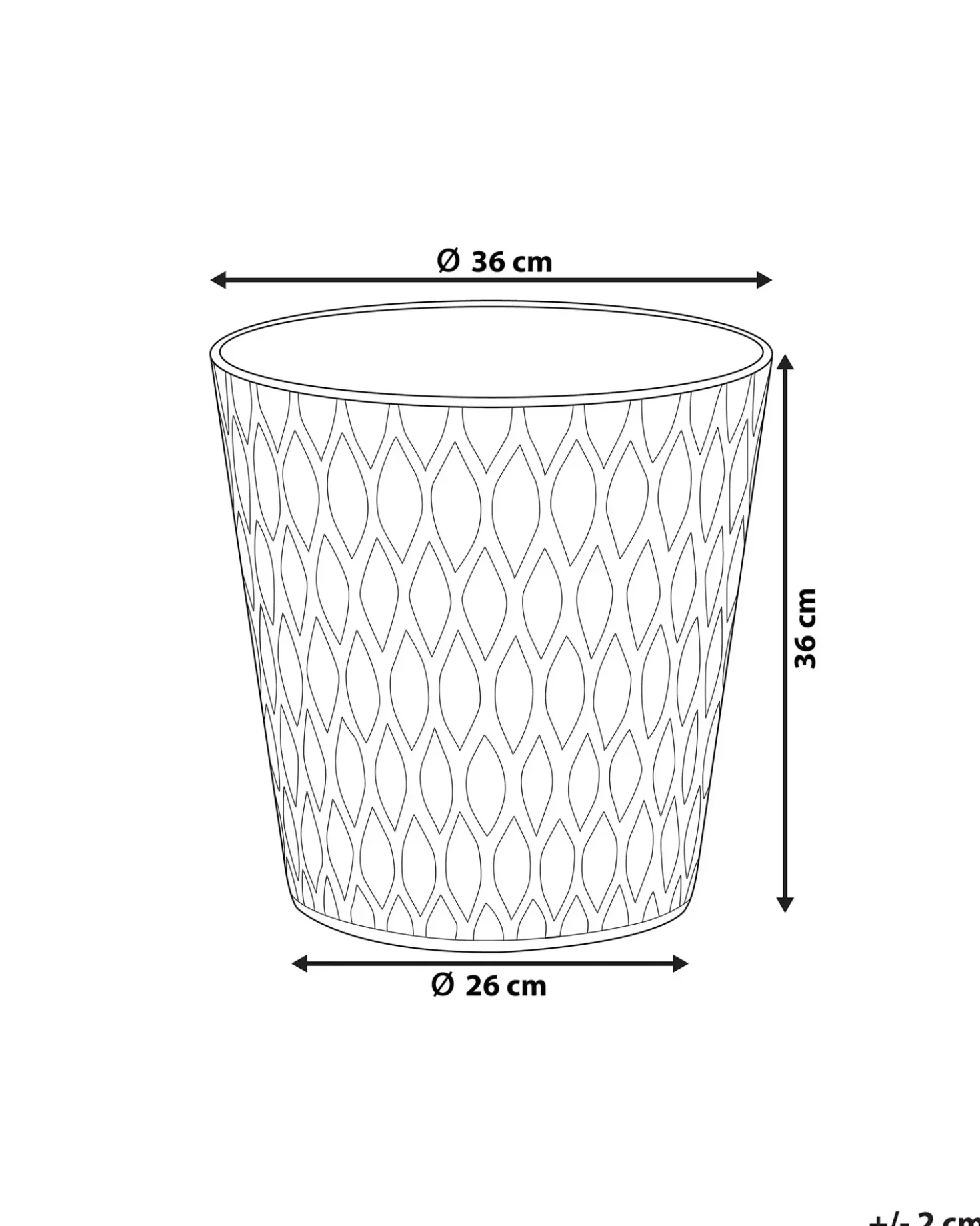 Vaso per piante LAVRIO 36 cm Grigio scuro