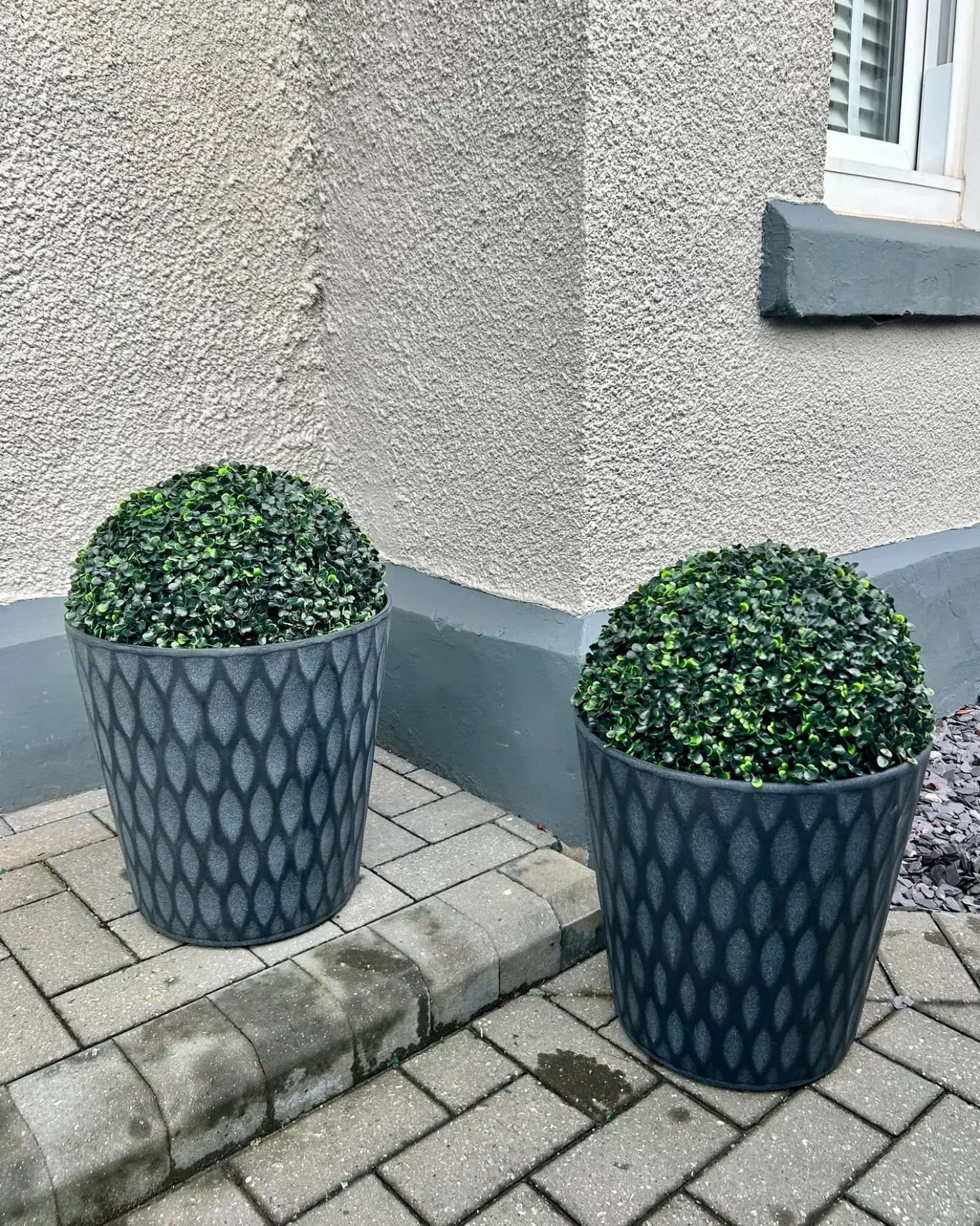 Vaso per piante LAVRIO 36 cm Grigio scuro