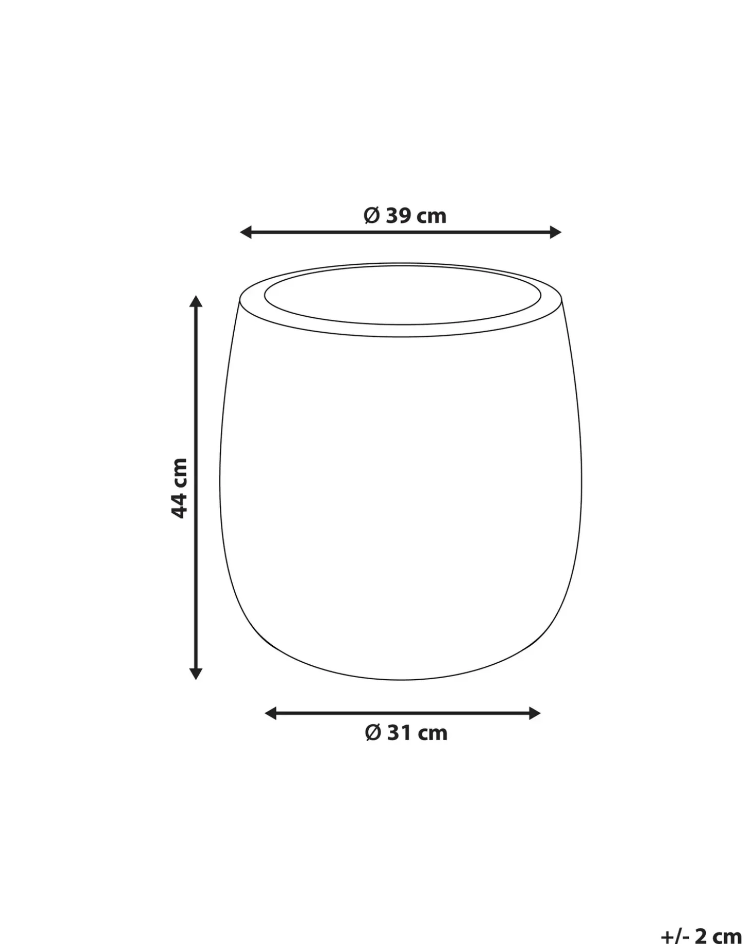 Vaso per piante LIVADIA 39 cm Verde oliva