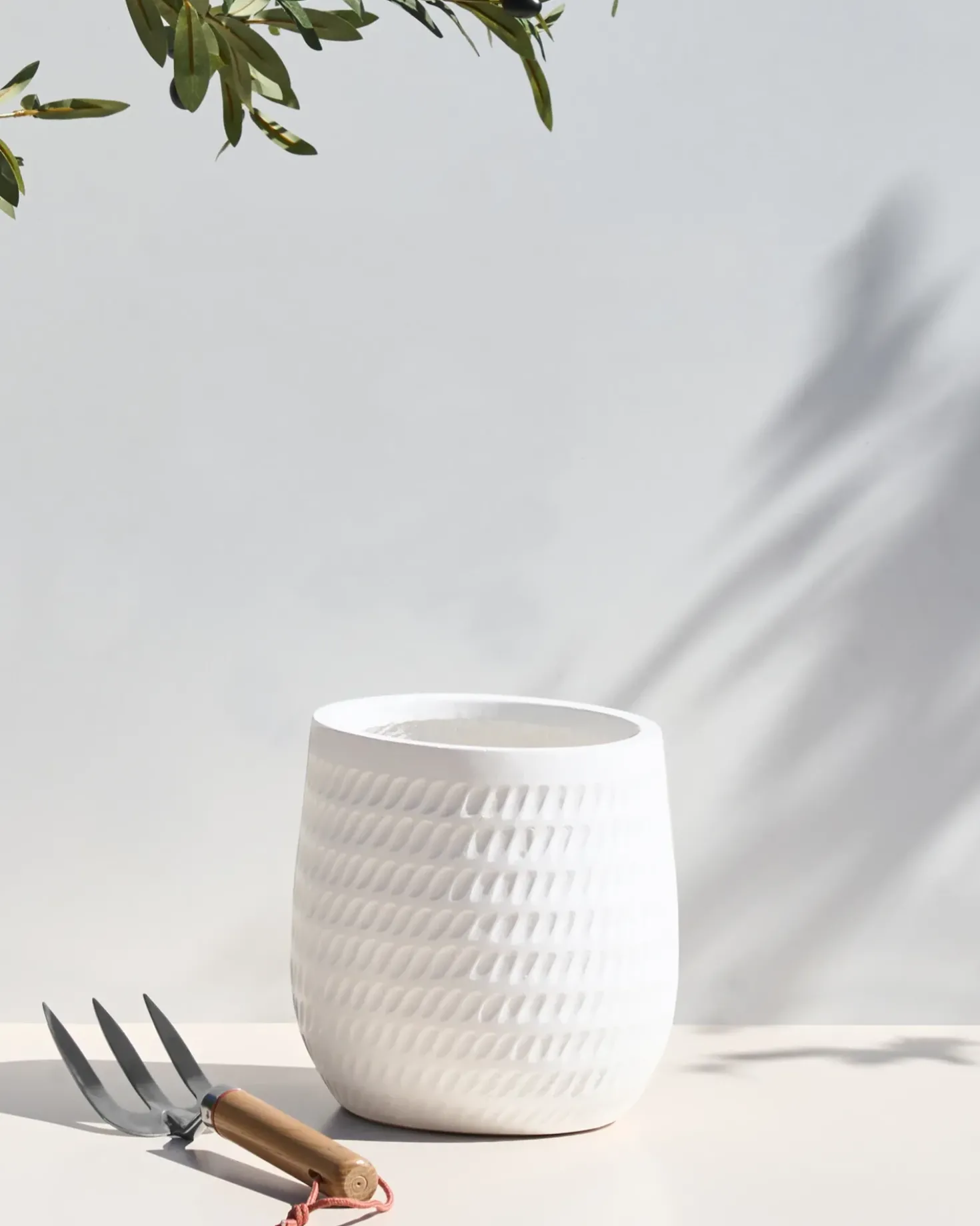 Vaso per piante LIVADIA 20 cm Bianco sporco