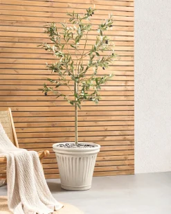 Vaso per piante MAIZE 43 cm Beige chiaro
