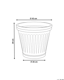 Vaso per piante MAIZE 43 cm Beige chiaro