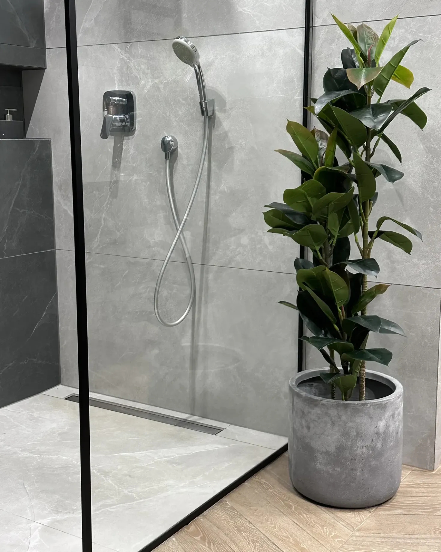 Vaso per piante MESSENE 51 cm Grigio chiaro