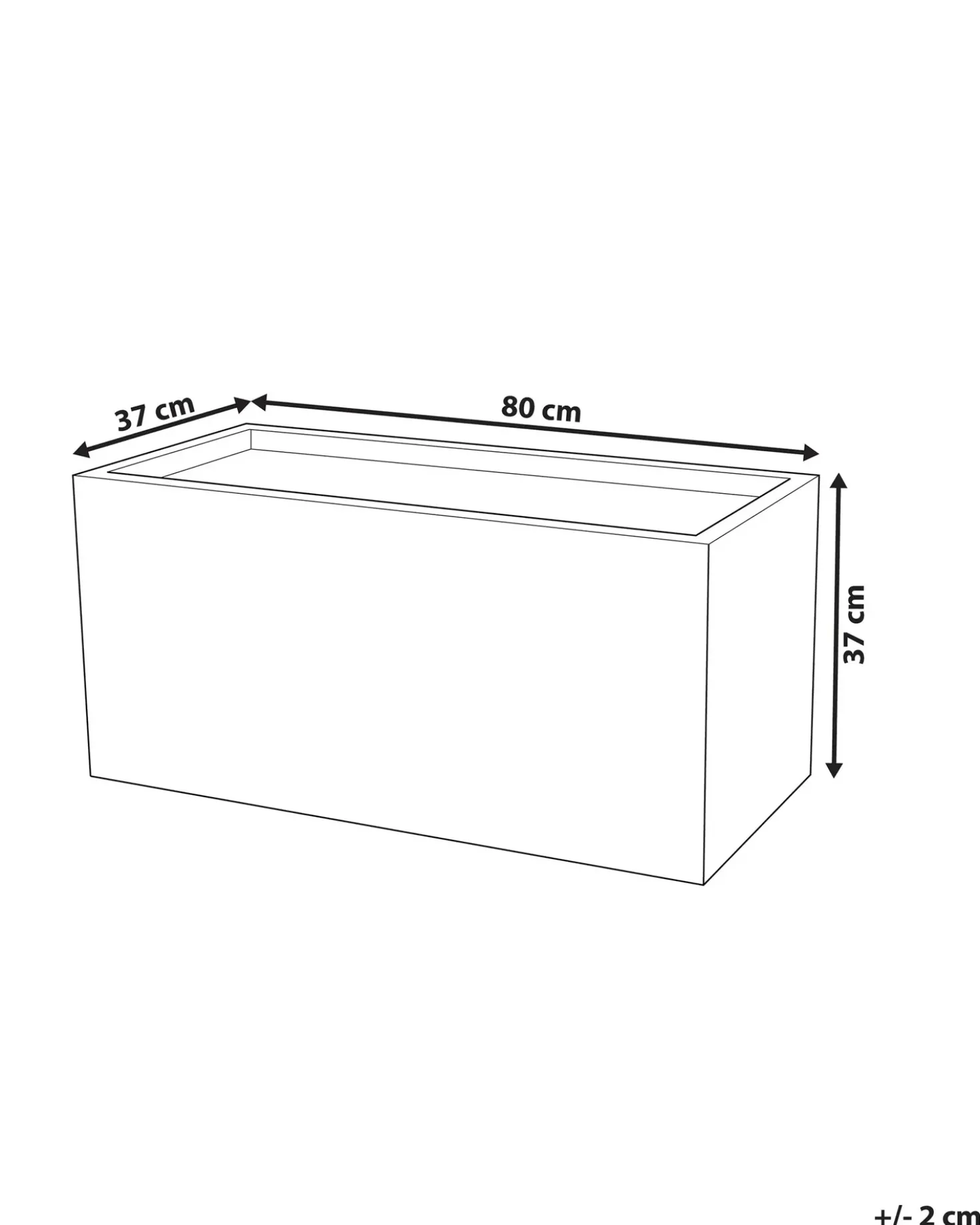 Vaso per piante MYRA 80 cm Bianco