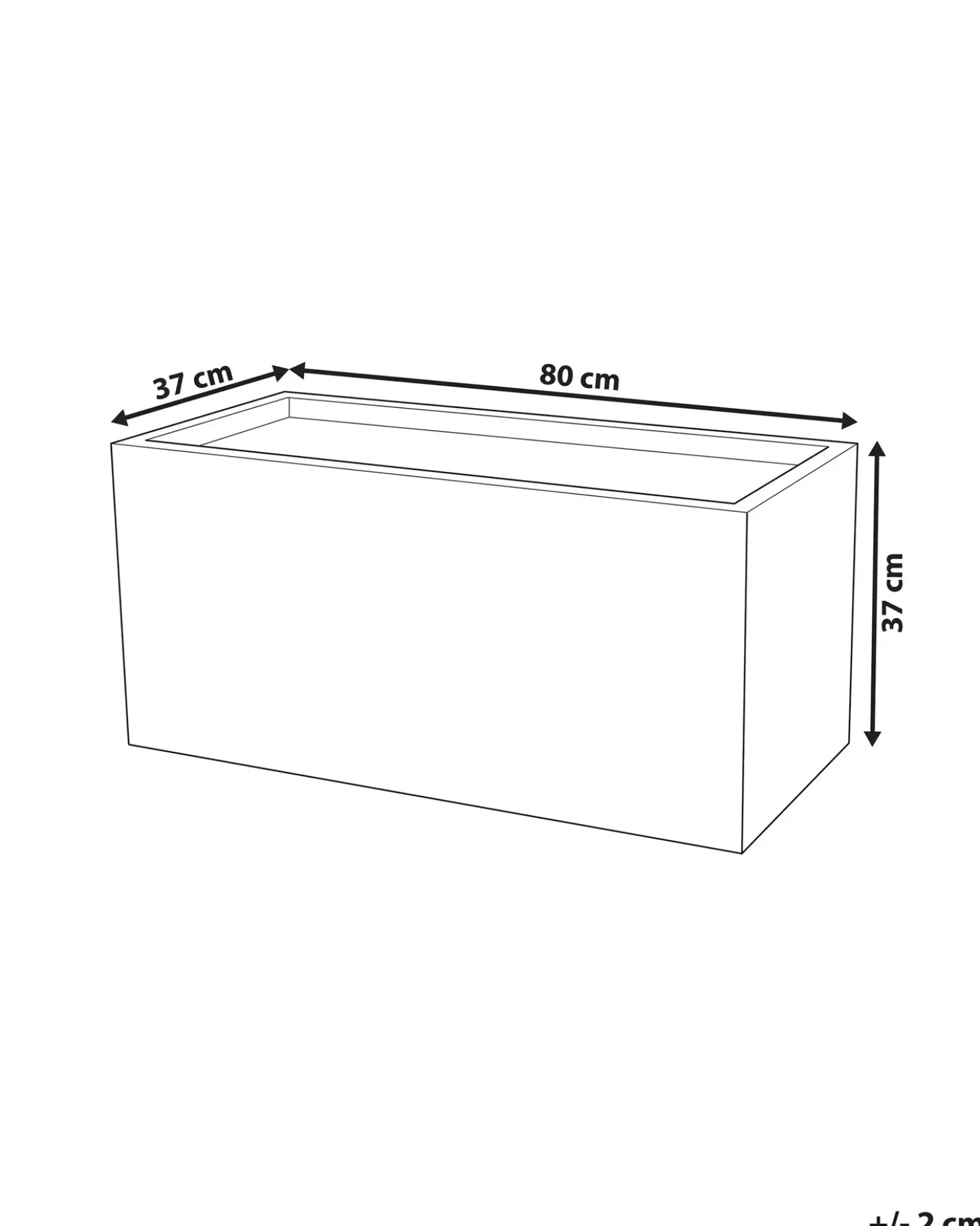 Vaso per piante MYRA 80 cm Grigio