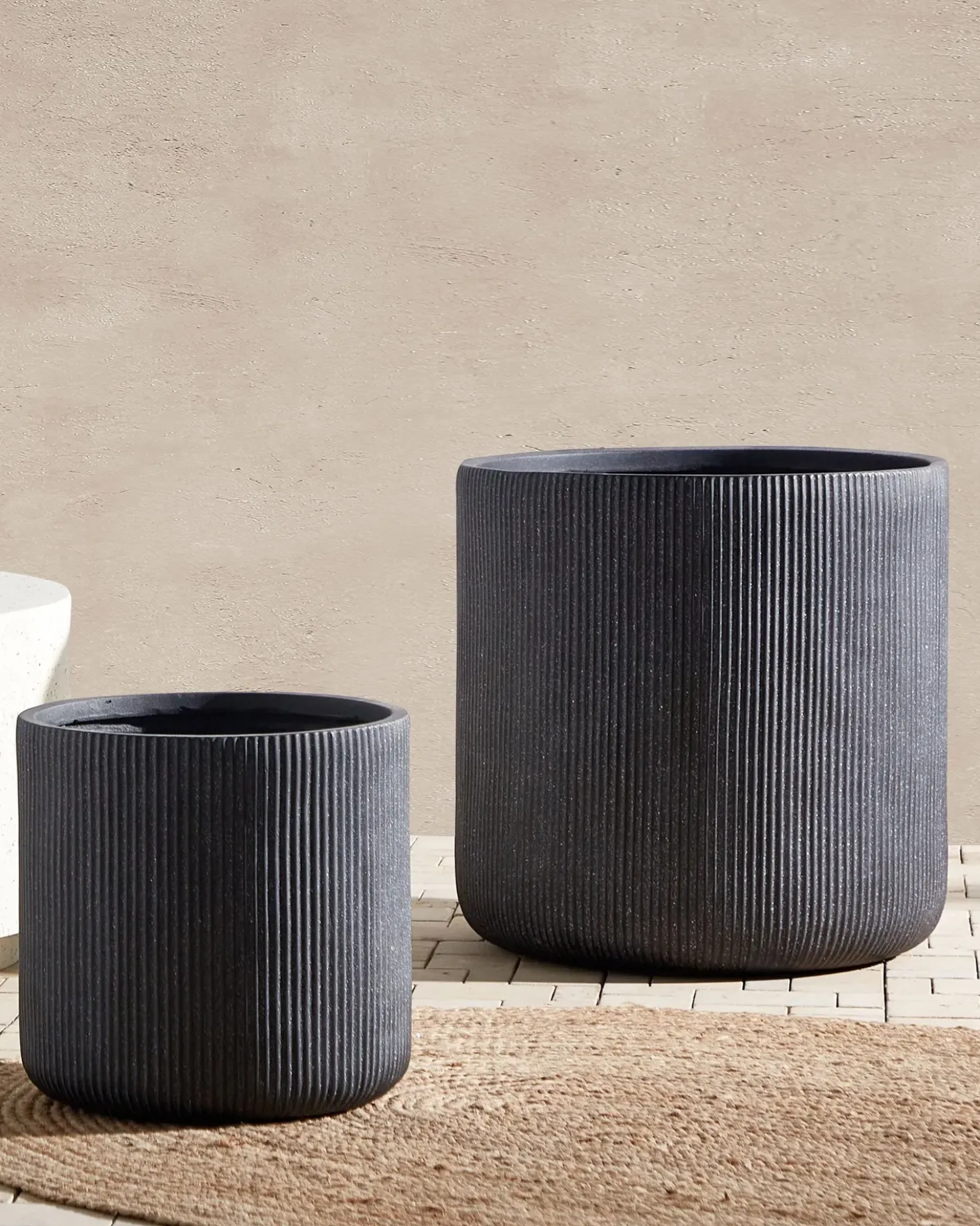 Vaso per piante OREOI 55 cm Grigio grafite