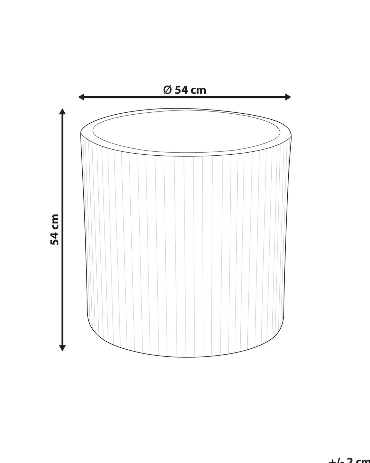 Vaso per piante OREOI 55 cm Grigio grafite