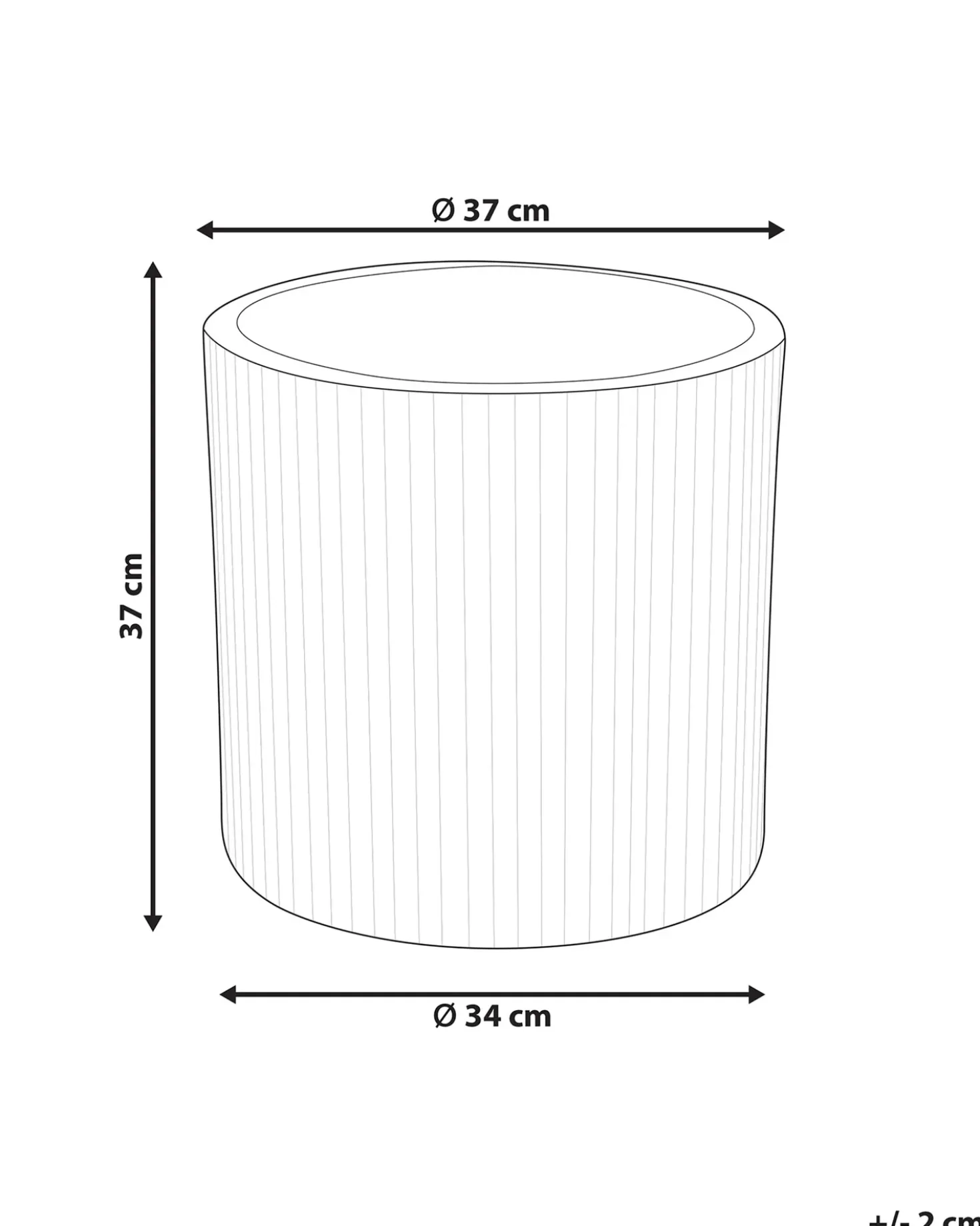Vaso per piante OREOI 37 cm Bianco sporco