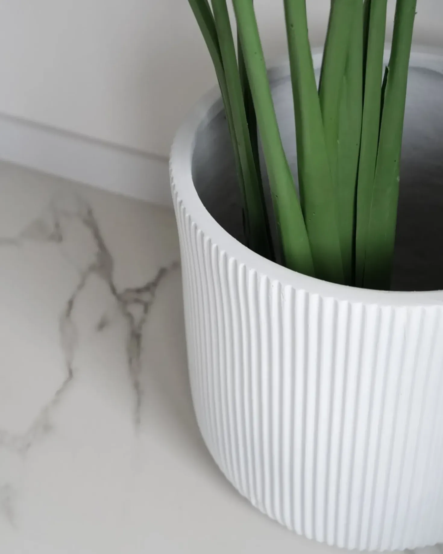 Vaso per piante OREOI 37 cm Bianco sporco