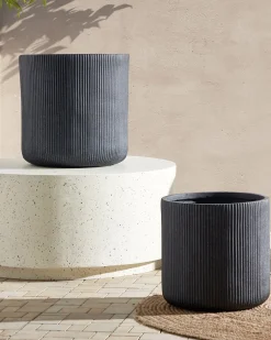 Vaso per piante OREOI 37 cm Grigio grafite