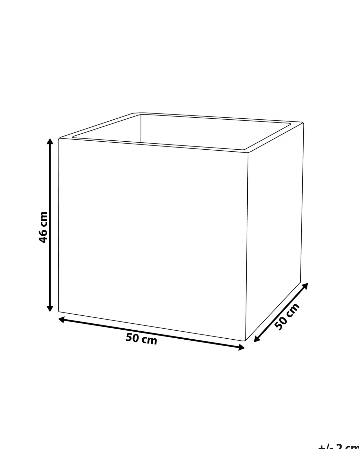 Vaso per piante PAROS 50 cm Nero