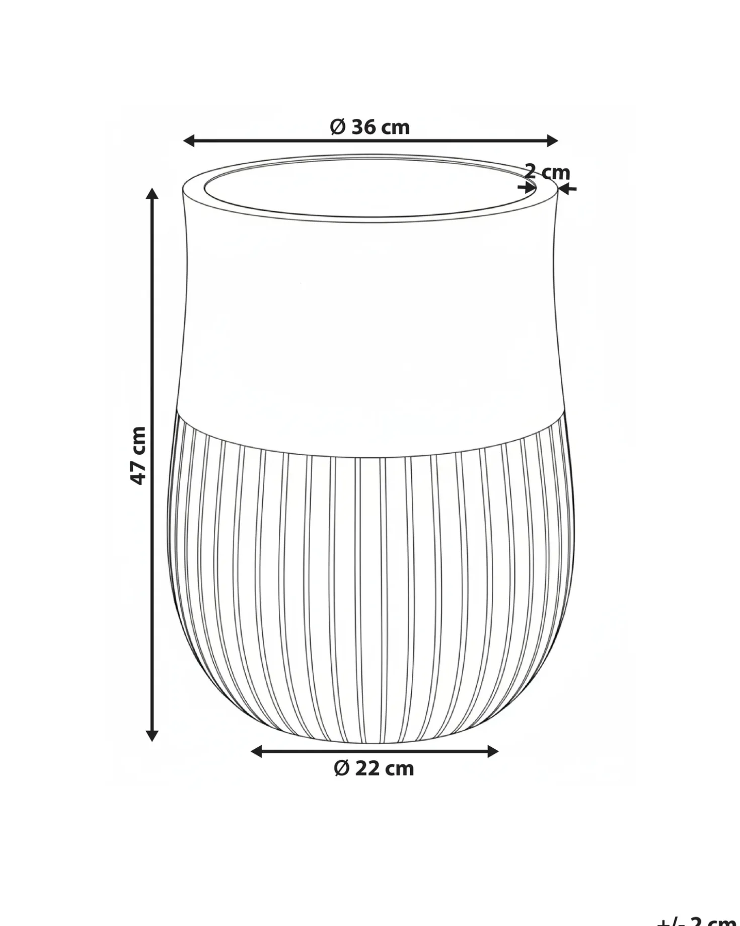 Vaso per piante PYLAROS 36 cm Beige
