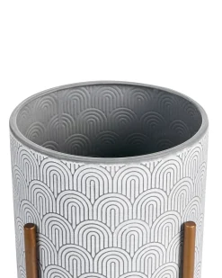 Vaso per piante rialzato AUBRIETA Metallo 31 cm Grigio chiaro