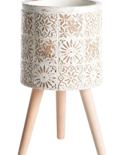 Vaso per piante rialzato KARISTOS 36 cm Bianco sporco
