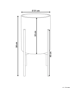 Vaso per piante rialzato NEMOROSA Metallo 31 cm Bianco