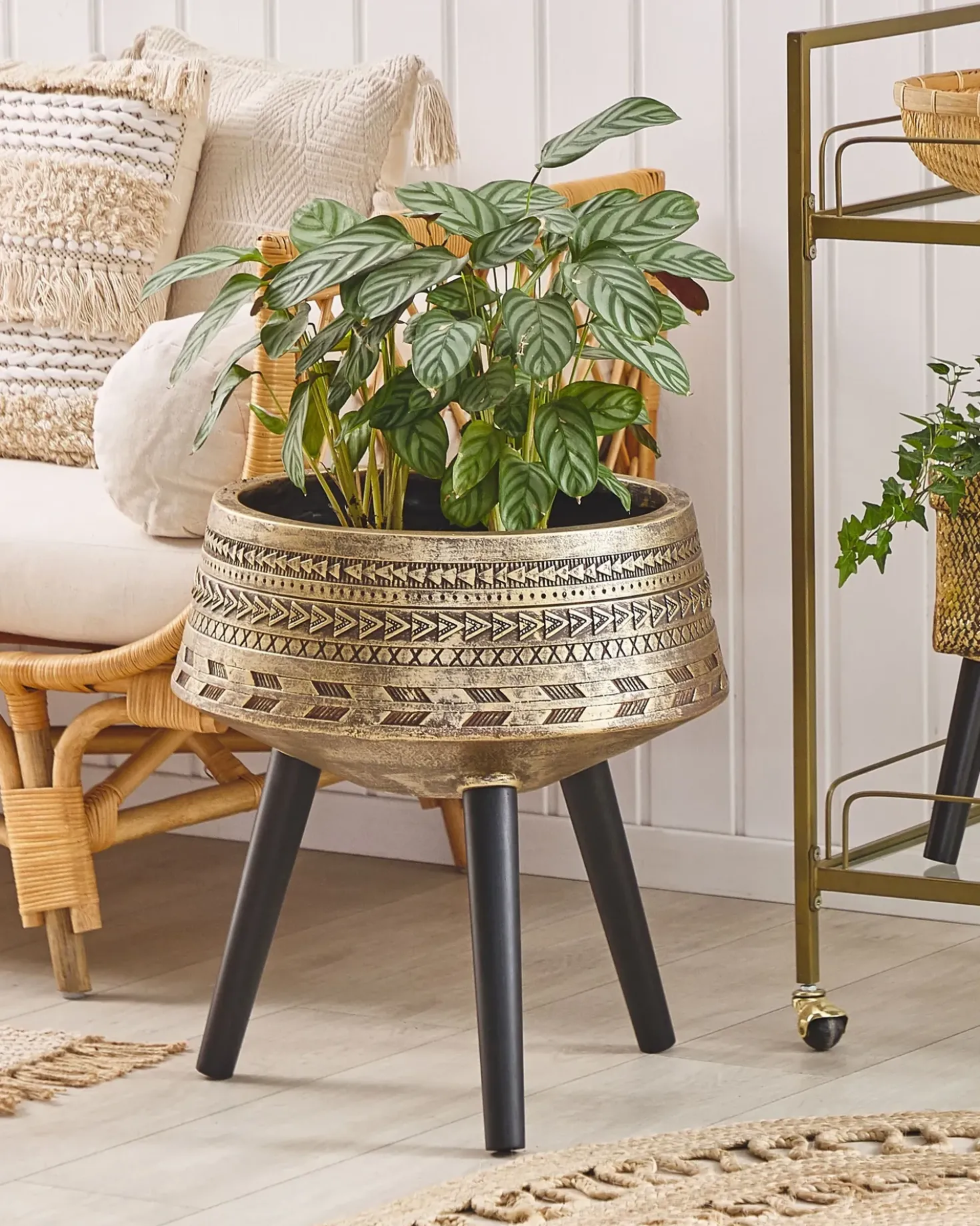 Vaso per piante rialzato VARDIANI 50 cm Oro