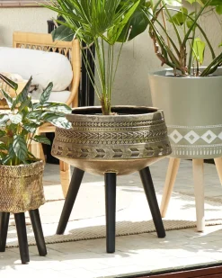 Vaso per piante rialzato VARDIANI 50 cm Oro