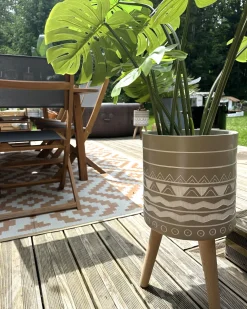 Vaso per piante rialzato MILINA 30 cm Beige