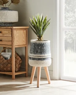Vaso per piante rialzato ARISAEMA 27 cm Grigio