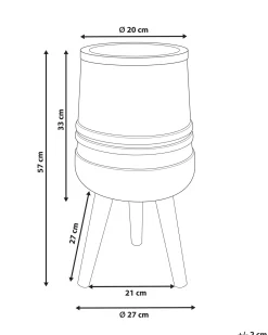 Vaso per piante rialzato ARISAEMA 27 cm Grigio