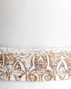 Vaso per piante rialzato SKIATOS 22 cm Bianco sporco