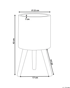 Vaso per piante rialzato SKIATOS 22 cm Bianco sporco