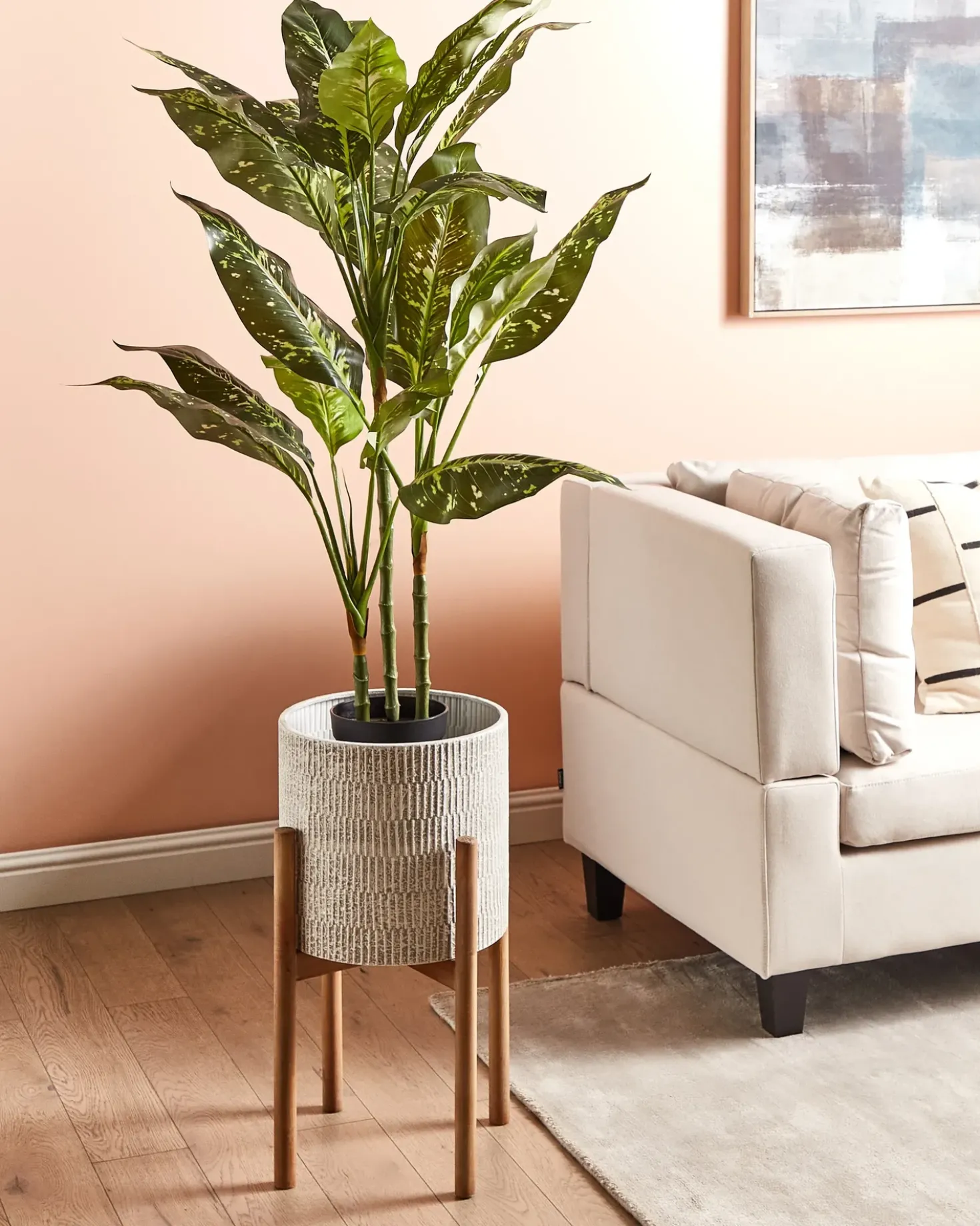 Vaso per piante rialzato PINSAPO Metallo 30 cm Grigio