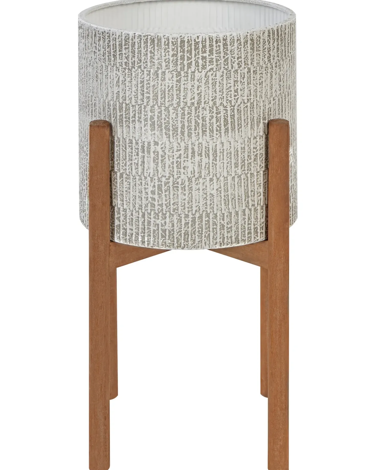Vaso per piante rialzato PINSAPO Metallo 30 cm Grigio