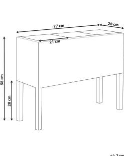 Vaso per piante rialzato CARAGANA Rattan sintetico (PE) 77 cm Marrone scuro